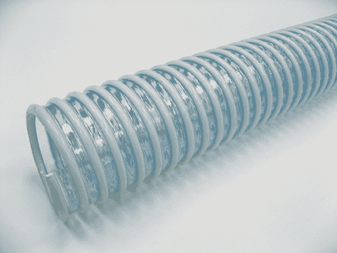 3074-0250-100 by Jason Industrial | 3074 Series | HD Sub-Zero Cold Weather Suction Hose | 28 PSI | 2-1/2" ID | 2.87" OD | White/Clear | PVC | 100ft