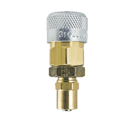 310-SB3 ZSi-Foster Quick Disconnect 310 Series 3/8" Automatic Socket - 1/4" ID x 1/2" OD - Reusable Hose Clamp - Brass/Steel