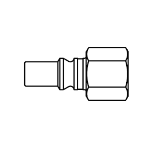 3806 Eaton 310 Series Male Plug - 3/8-18 Female NPTF End Connection Pneumatic Quick Disconnect Coupling - Steel