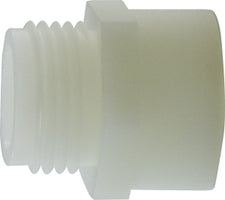 31067 (31-067) Midland Garden Hose Fitting - Adapter - 3/4" Male GHT x 1/4" Female Pipe - White Nylon