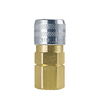 310M-4204NP ZSi-Foster Quick Disconnect 310 Series 3/8" Manual Socket - 3/8" FPT - Brass/Steel Nickel Plated sleeve