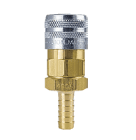 310M-4804NP ZSi-Foster Quick Disconnect 310 Series 3/8" Manual Socket - 3/8" ID - Hose Stem - Brass/Steel Nickel Plated sleeve