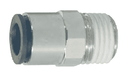 31750410 Dixon Nickel-Plated Brass Metric Push-In Fitting - Male Connector - 4mm Tube OD x 1/8" Male BSPT (Pack of 10)