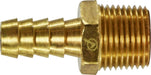 707001-0302 Midland Lead Free Hose Barb Fitting - Rigid Male Adapter - 3/16" Hose ID x 1/8" Male NPTF - Brass