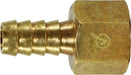 707002-0808 Midland Lead Free Hose Barb Fitting - Rigid Female Adapter - 1/2" Hose ID x 1/2" Female NPTF - Brass