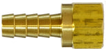 32326 (32-326) Midland Female 45° Flare Swivel Hose Barb - 3/16" Hose ID x 3/16" Female 45° Flare - Brass