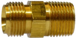 32362 (32-362) Midland Ballseat Male Adapter (Beveled Seat) - 3/8" Male NPSM x 1/4" Male NPTF - Brass