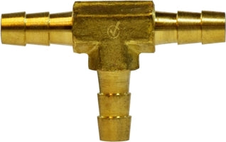 707024-06 Midland Lead Free Hose Barb Fitting - Hose Barb Tee - 3/8" Hose ID - Brass