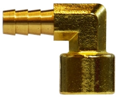 32401 (32-401) Midland Female Hose Barb 90° Elbow - 1/4" Hose ID x 1/8" Female NPTF - Brass