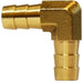 32416 (32-416) Midland Hose Barb 90° Elbow - 3/8" Hose ID x 3/8" Hose ID - Brass