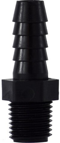 33018P (33-018P) Midland Plastic Pipe Fitting - Male Adapter - 1/2" Hose Barb x 3/4" Male Pipe - Polypropylene