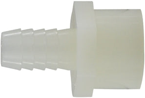 33053W (33-053W) Midland Plastic Pipe Fitting - Female Adapter - 1/4" Hose Barb x 1/4" Female Pipe - White Nylon