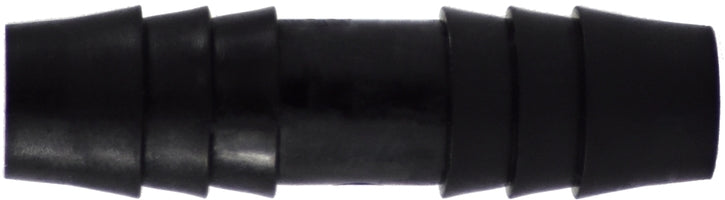 33095B (33-095B) Midland Plastic Pipe Fitting - Splicer - 3/8" Hose Barb x 3/8" Hose Barb - Black Polyethylene