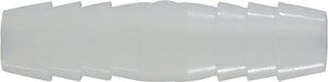 33096W (33-096W) Midland Plastic Pipe Fitting - Splicer - 1/2" Hose Barb x 1/2" Hose Barb - White Nylon