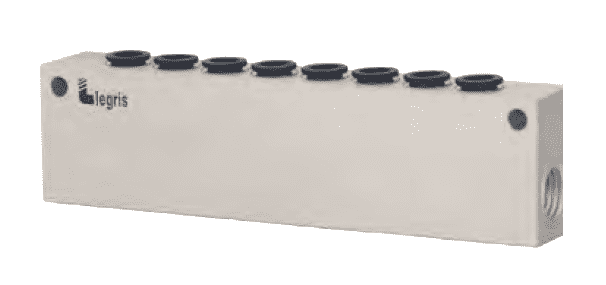 33155614 Legris Modular Manifold with Push-to-Connect Ports - 1/4" OD x 1/4" NPT Size