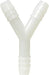 33301W (33-301W) Midland Plastic Pipe Fitting - Y (Wye) - 3/8" Hose Barb x 3/8" Hose Barb x 3/8" Hose Barb - White Nylon