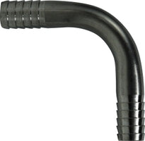 34551 (34-551) Midland Beverage Fitting - Hose Barb Splicer 90° Elbow - 1/4" Hose ID x 1/4" Hose ID - Stainless Steel