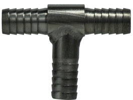 34562 (34-562) Midland Beverage Fitting - Hose Barb Tee - 1/4" Hose ID x 1/4" Hose ID x 1/4" Hose ID - Stainless Steel