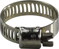 350012SS (350-012SS) Midland Metal Hose Miniature Marine Worm Gear Clamp - 350SS Series - 5/16" Width - ID Range: 9/16" to 1-1/4" - 316 Stainless Steel Band & Screw