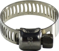 350004 (350-004) Midland Metal Hose Miniature Worm Gear Clamp - 350 Series - 5/16" Width - ID Range: 7/32" to 5/8" - 301 Stainless Steel Band / 410 Stainless Steel Screw