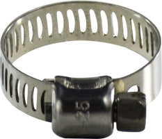 350020 (350-020) Midland Metal Hose Miniature Worm Gear Clamp - 350 Series - 5/16" Width - ID Range: 7/8" to 1-3/4" - 301 Stainless Steel Band / 410 Stainless Steel Screw