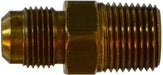 35132 (35-132) Midland Gas Range Fitting - Male Adapter - 15/16-16 Flare Thread - 1/2" Male Flare x 1/2" Male NPTF (3/8" FIP Tap) - Brass