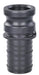 CGE-050-PP Midland Cam and Groove - Part E - 1/2" Male Adapter x 1/2" Hose Shank - Polypropylene