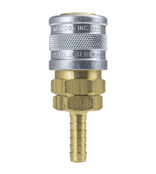 3603W ZSi-Foster Quick Disconnect 1-Way Manual Socket - 1/4" ID - Brass/SS, For Water, Buna-N Seal - Hose Stem