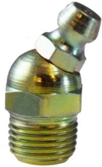 36114 (36-114) Midland Grease Fitting - 30° Angle Ball Check - 1/8"-27 Male NPTF - Steel