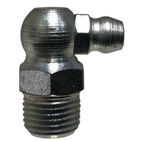 36120 (36-120) Midland Grease Fitting - 90° Angle Ball Check - 1/8"-27 Male NPTF - 0.84" Length - Steel