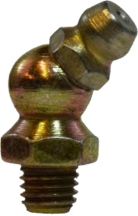 36146SS (36-146SS) Midland Grease Fitting - Short 45° Ball Check - 1/4"-28 Male Taper - 303 Stainless Steel
