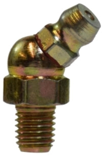 36148 (36-148) Midland Grease Fitting - Long 45° Ball Check - 1/4"-28 Male Taper - Steel