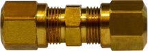 38018 Midland DOT Air Brake Fitting (Nylon Tubing) - Union - 3/16" Tube OD - Brass