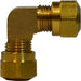 38052 (38-052) Midland DOT Air Brake Fitting (Nylon Tubing) - 90° Elbow - 1/4" Tube OD - Brass