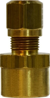 38066 (38-066) Midland DOT Air Brake Fitting (Nylon Tubing) - Female Adapter - 1/2" Tube OD x 1/2" Female NPT - Brass