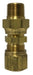 38081S (38-081S) Midland DOT Air Brake Fitting (Nylon Tubing) - Swivel Male Adapter - 1/2" Tube OD x 3/8" Male NPTF - Brass