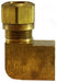 38119 (38-119) Midland DOT Air Brake Fitting (Nylon Tubing) - Female 90° Elbow - 1/2" Tube OD x 1/2" Female NPTF - Brass