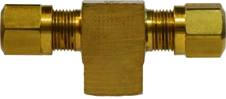 38144 (38-144) Midland DOT Air Brake Fitting (Nylon Tubing) - Female Branch Tee - 3/8" Tube OD x 3/8" Tube OD x 1/4" Female NPTF - Brass