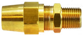 38223 (38-223) Midland DOT Air Brake Fitting (Copper Tubing) - Male Adapter - 3/8" Tube OD x 1/2" Male NPTF - Brass