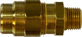 38334 (38-334) Midland DOT Air Brake Reusable Hose Fitting - Male Adapter - 3/8" Hose ID x 3/8" Male Pipe - Brass