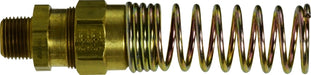 38343 (38-343) Midland DOT Air Brake Reusable Hose Fitting - Male Adapter with Spring - 3/8" Hose ID x 3/8" Male Pipe - Brass