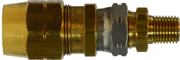 38363 (38-363) Midland DOT Air Brake Reusable Hose Fitting - Male Connector - 3/8" Hose ID x 1/4" Male Pipe - Brass