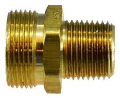 38372 (38-372) Midland DOT Air Brake Reusable Hose Fitting - Male Swivel Adapter (Reusable and Crimped) - 3/8" Male ABS x 1/2" Male Pipe - Brass