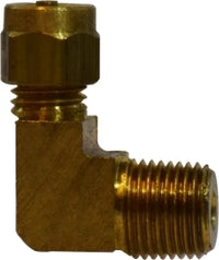 38715 Midland Split Sleeve DOT Fitting - 90° Elbow - 5/32" Tube OD x 1/16" Pipe Thread - Brass