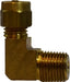 38715 Midland Split Sleeve DOT Fitting - 90° Elbow - 5/32" Tube OD x 1/16" Pipe Thread - Brass