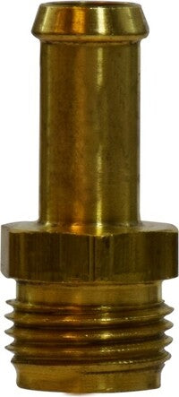 38828 (38-828) Midland Fuel Hose Barb - Inverted Flare Male Connector - 5/16" Hose ID x 1/4" Male Inverted Flare - Brass