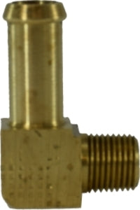 38860 (38-860) Midland Fuel Hose Barb - 90° Male Elbow - 1/4" Hose ID x 1/8" Male Pipe - Brass