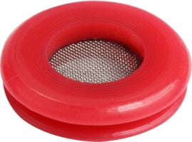 39557 Midland Truck & Trailer Gladhand Seal - Emergency Red with Screen Filter - Polyurethane