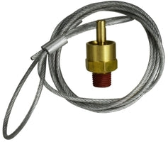 39600 Midland Drain Cock Fitting - Air Tank Drain Pull Valve (Valve Only) - 1/4" Male Pipe - Brass