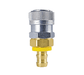 3R1815 ZSi-Foster Quick Disconnect 3FRL Series 1/2" Automatic Socket - 1/2" ID - Push-On Hose Stem - Brass/Steel